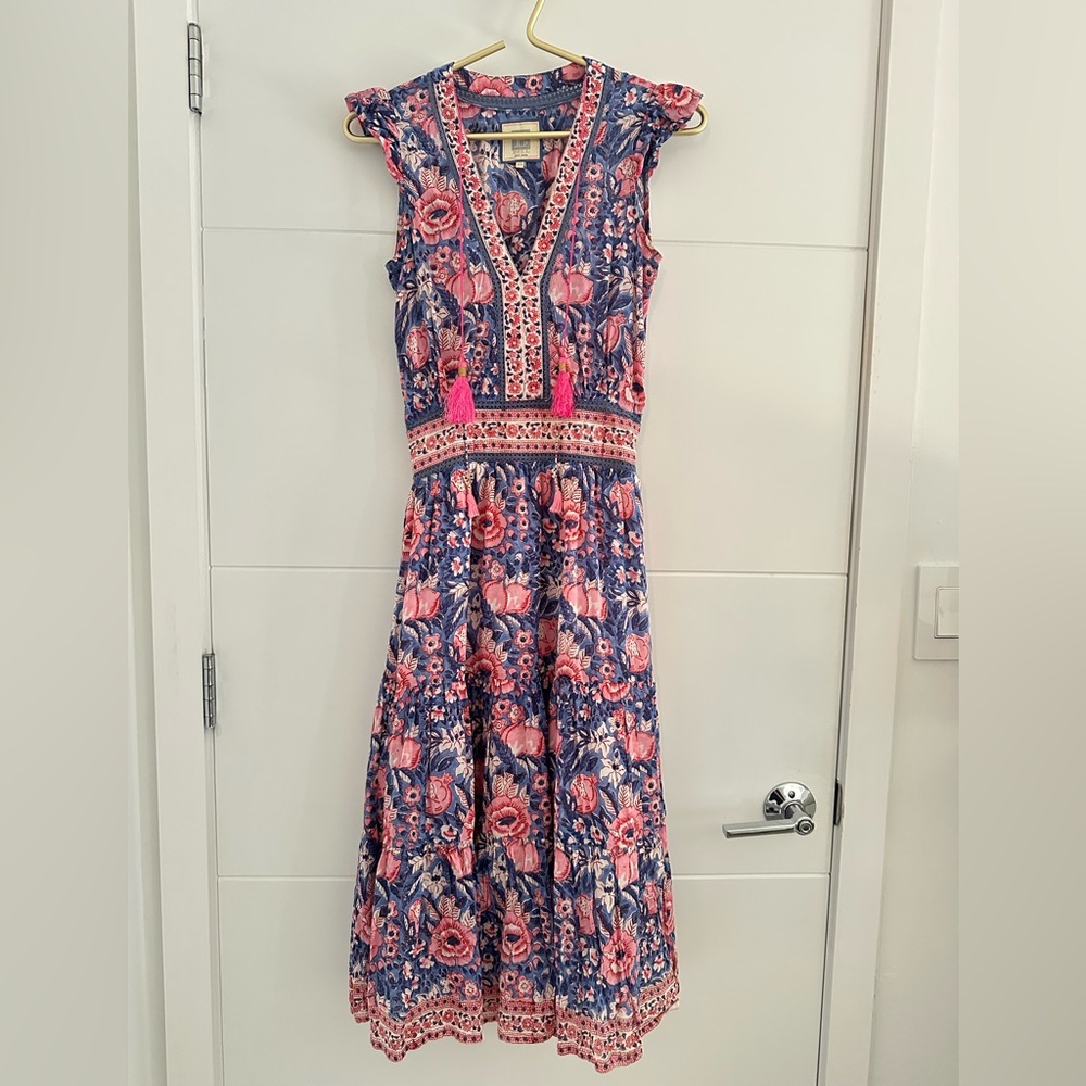 Alicia Bell silk cotton Annabelle Midi Dress- Cotton size XS - Picture 3 of 12